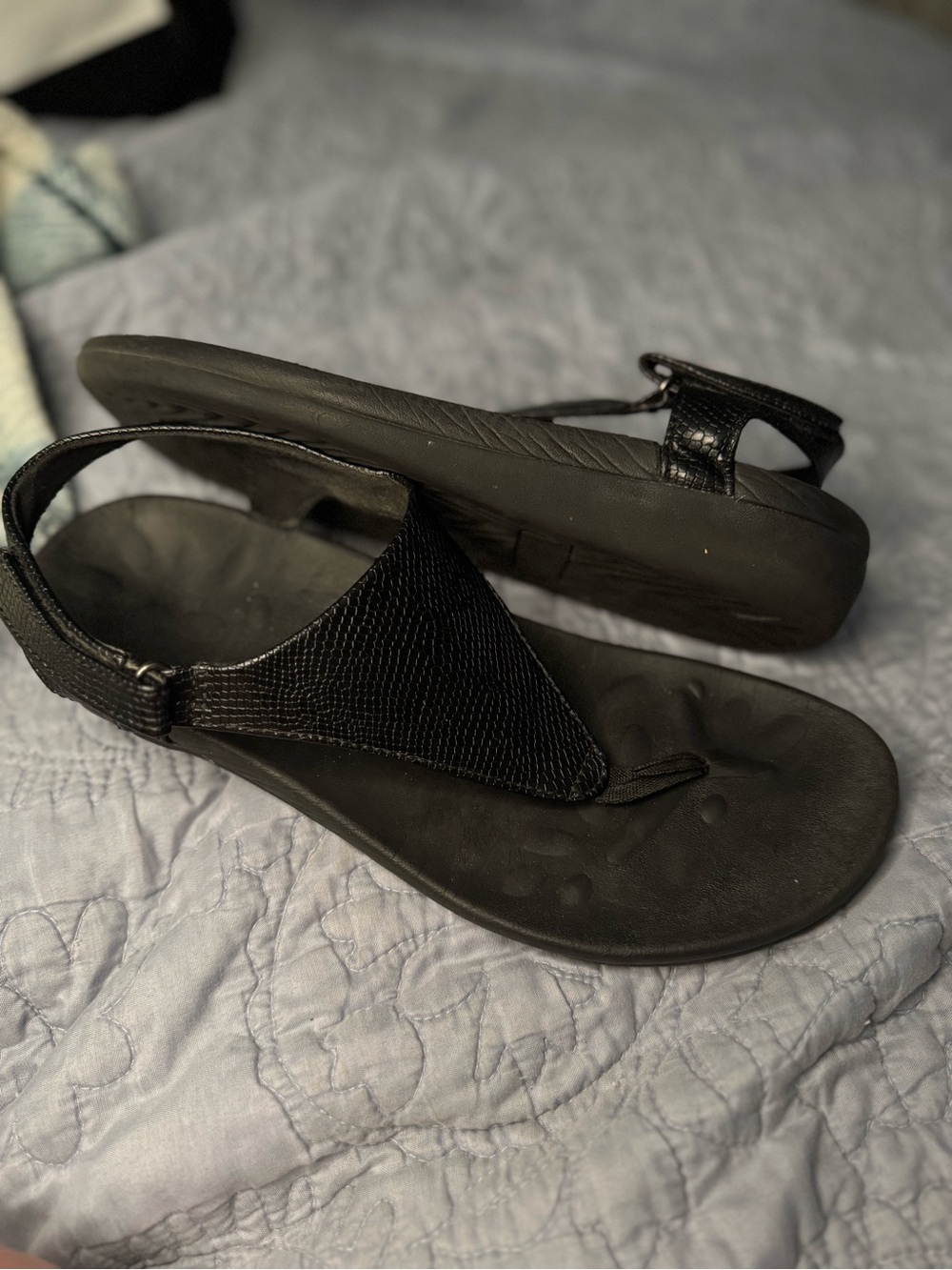 🔥3/$15 Women’s arch support black orthotic sandal adjustable EU 40 (9.9-5)